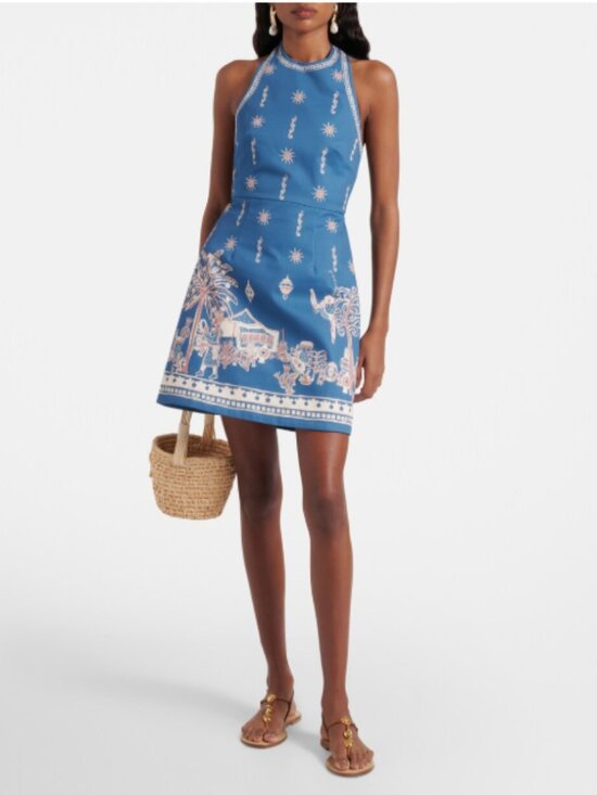 Alemais Dresses & Skirts - Alémais Acacia printed halterneck cotton minidress